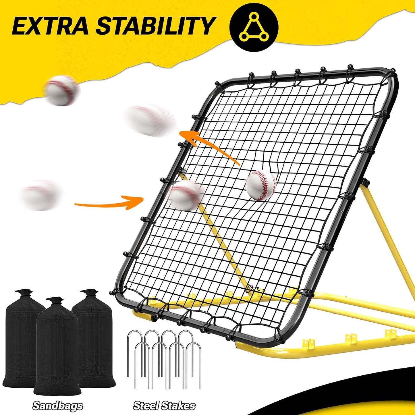 Dimples Excel 4x4.5 FT Heavy-Duty Baseball Rebounder