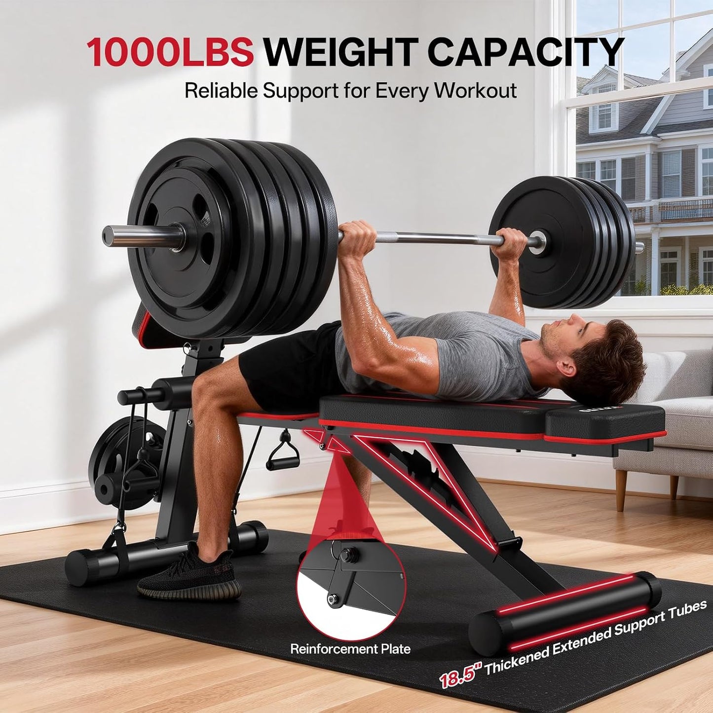 JOROTO Adjustable Weight Bench