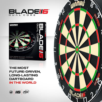 WINMAU Darts Blade 6 Dual Core Professional Dartboard with Official Tournament Specifications