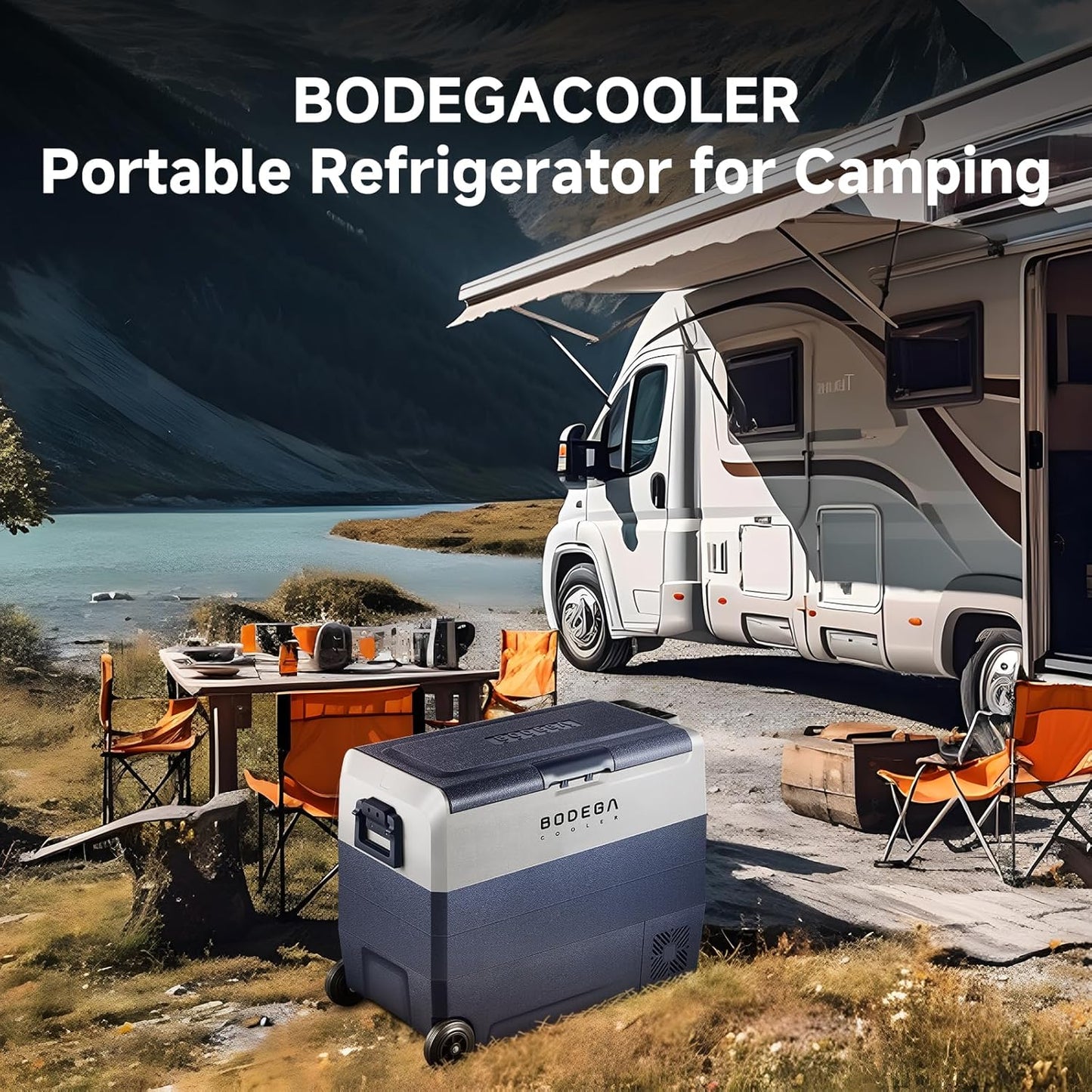 BODEGACOOLER 12 Volt Portable Refrigerator,64 Quart Car Fridge