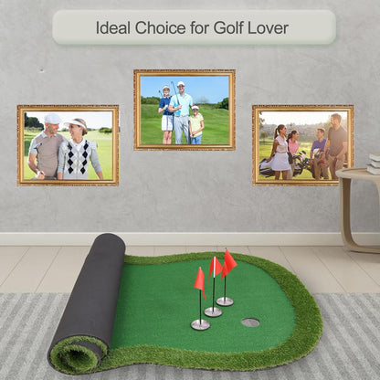 Chriiena Golf Putting Green,Large Practice Putting Mat for Indoor Outdoor
