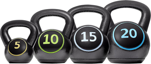 Yaheetech 50 LBS kettlebell set, Include 5lb, 10lb, 15lb, 20lb