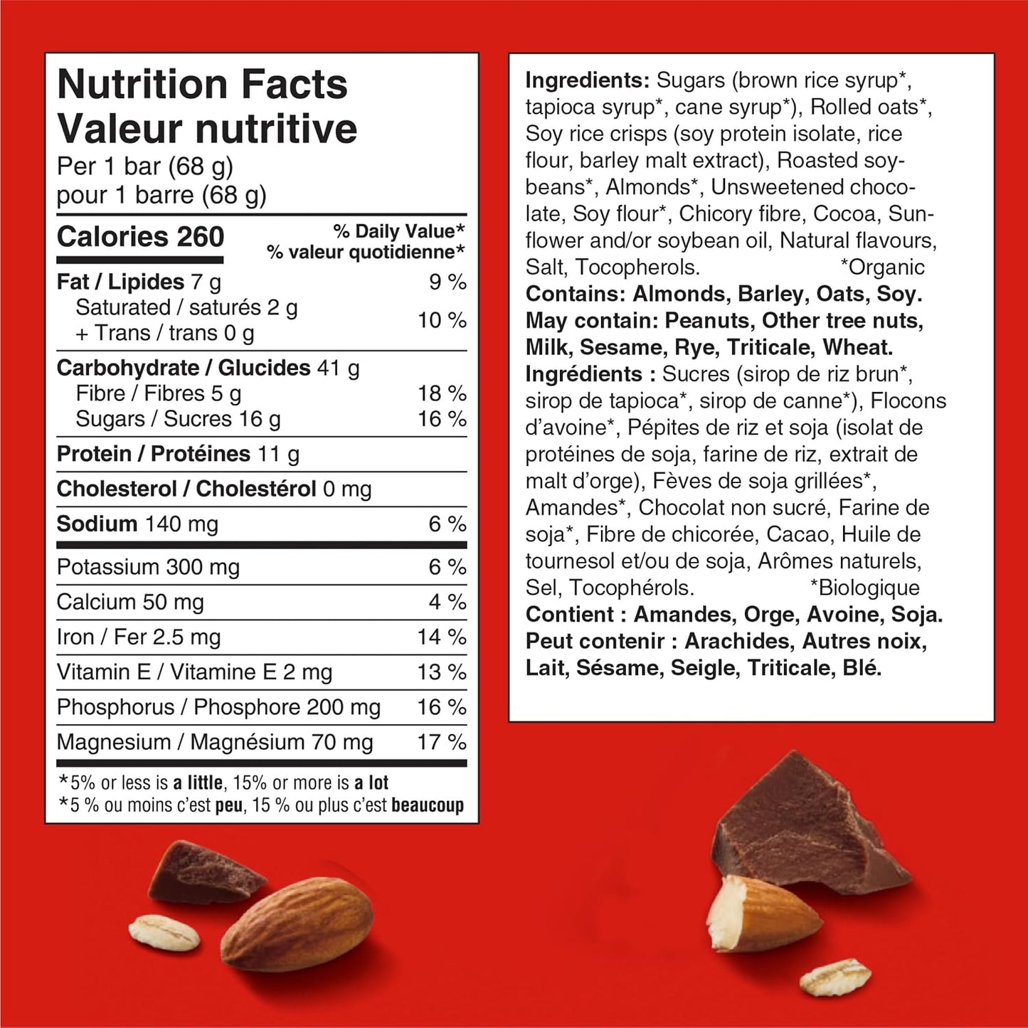 Clif Bar Energy Bars, Chocolate Almond Fudge, 680 g (Pack of 10)