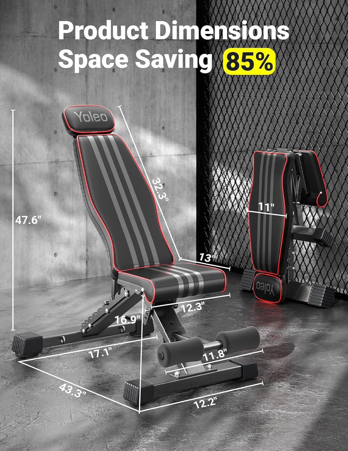 YOLEO Adjustable Weight Bench