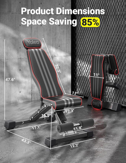 YOLEO Adjustable Weight Bench