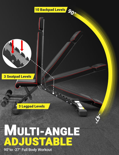 YOLEO Adjustable Weight Bench