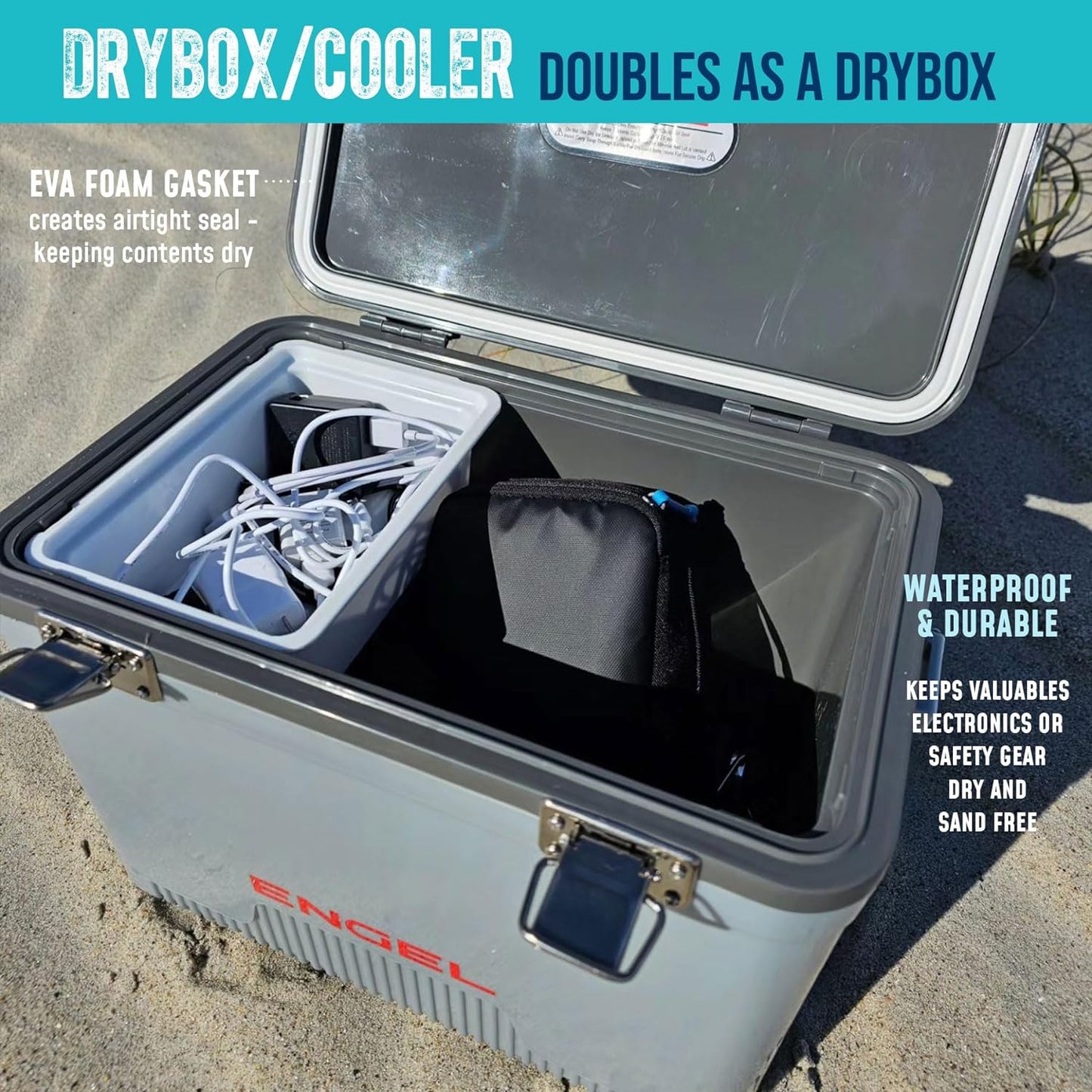 Engel UC7 7.5qt Leak-Proof, Air Tight, Drybox Cooler and Small Hard Shell Lunchbox