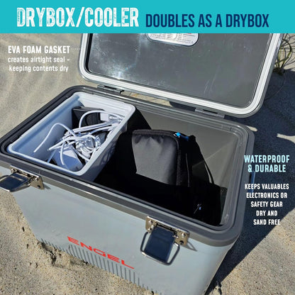 Engel UC7 7.5qt Leak-Proof, Air Tight, Drybox Cooler and Small Hard Shell Lunchbox