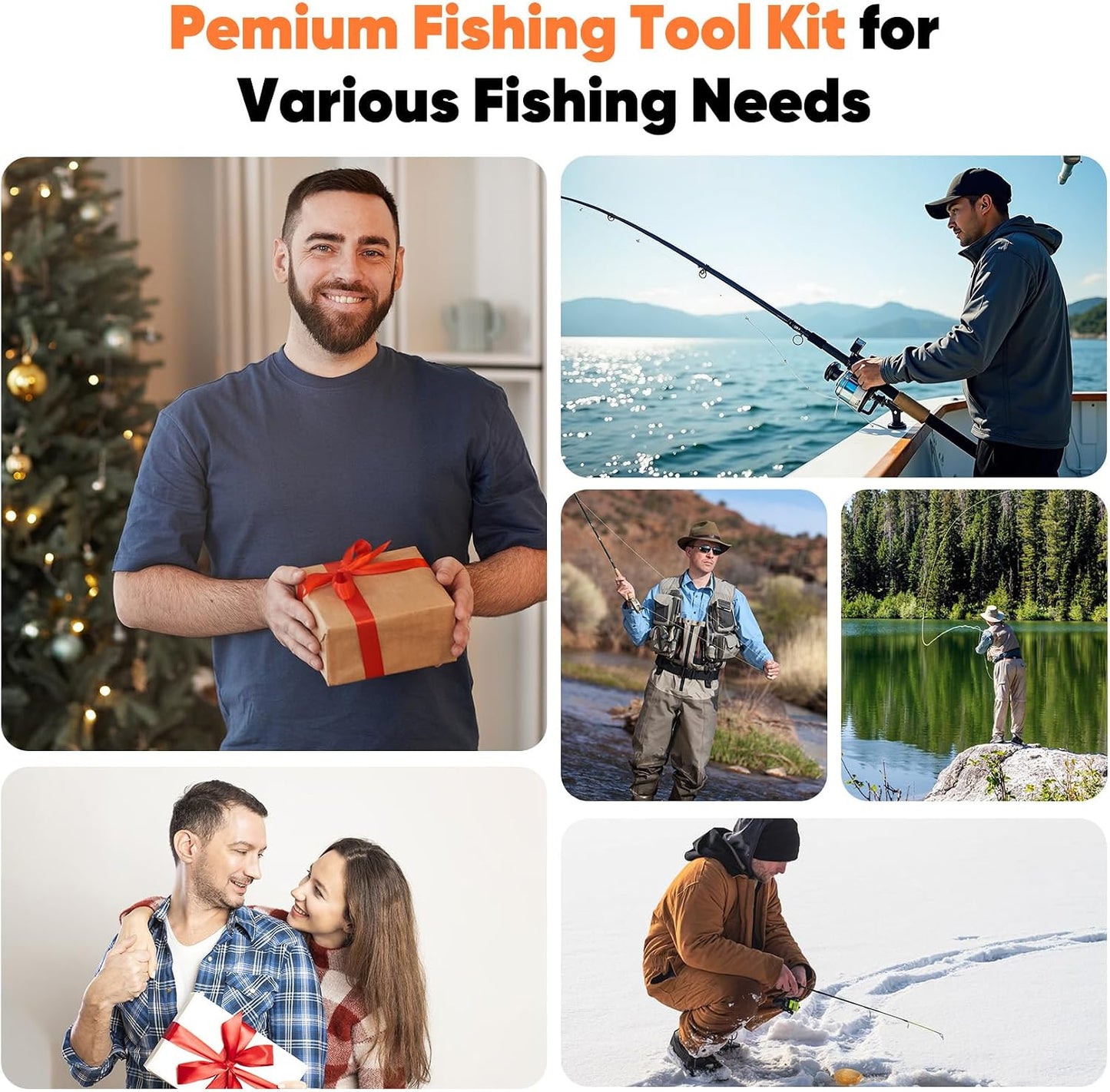 SHALL Fishing Tool Kit, Corrosion Resistant Fishing Gear and Equipment