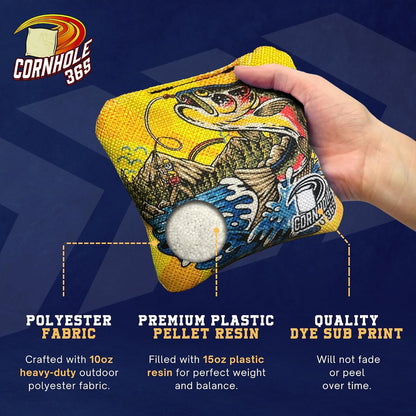 Cornhole365 Stick & Slide Professional Cornhole Bags - Set of 8