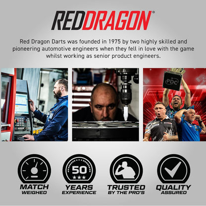 Red Dragon Freestyle 90% Tungsten Steel Darts with Flights and Stems