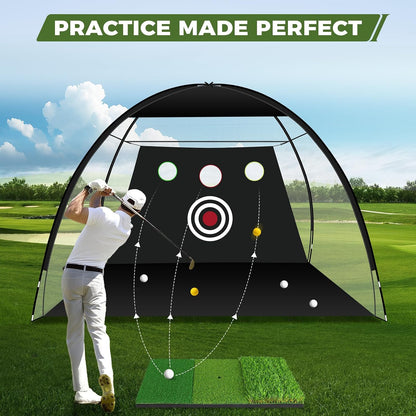 Golf Net, 10x7FT Durable Large Golf Practice Net