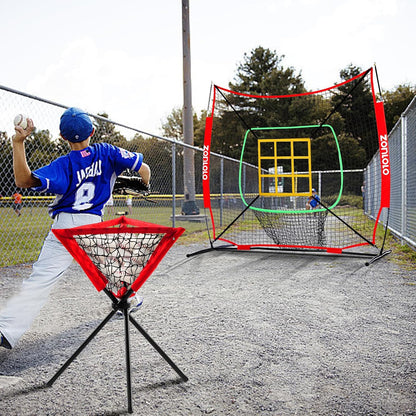 ZONLOLO 6x6ft Portable Baseball & Softball Net for Hitting and Pitching