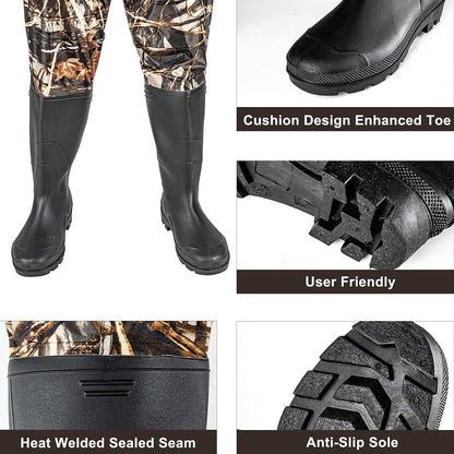 Night Cat Fishing Waders for Men Women Waterproof Hunting Chest Wader with Bootfoot Belt Breathable Lightweight