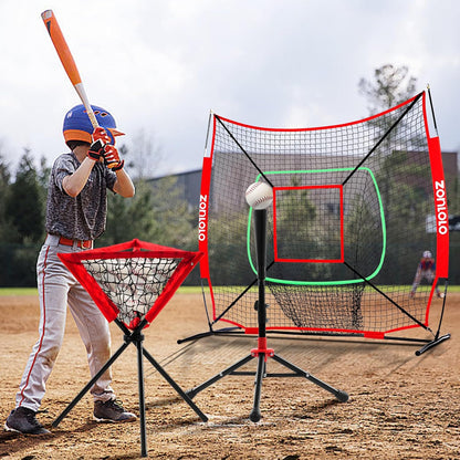 ZONLOLO 6x6ft Portable Baseball & Softball Net for Hitting and Pitching
