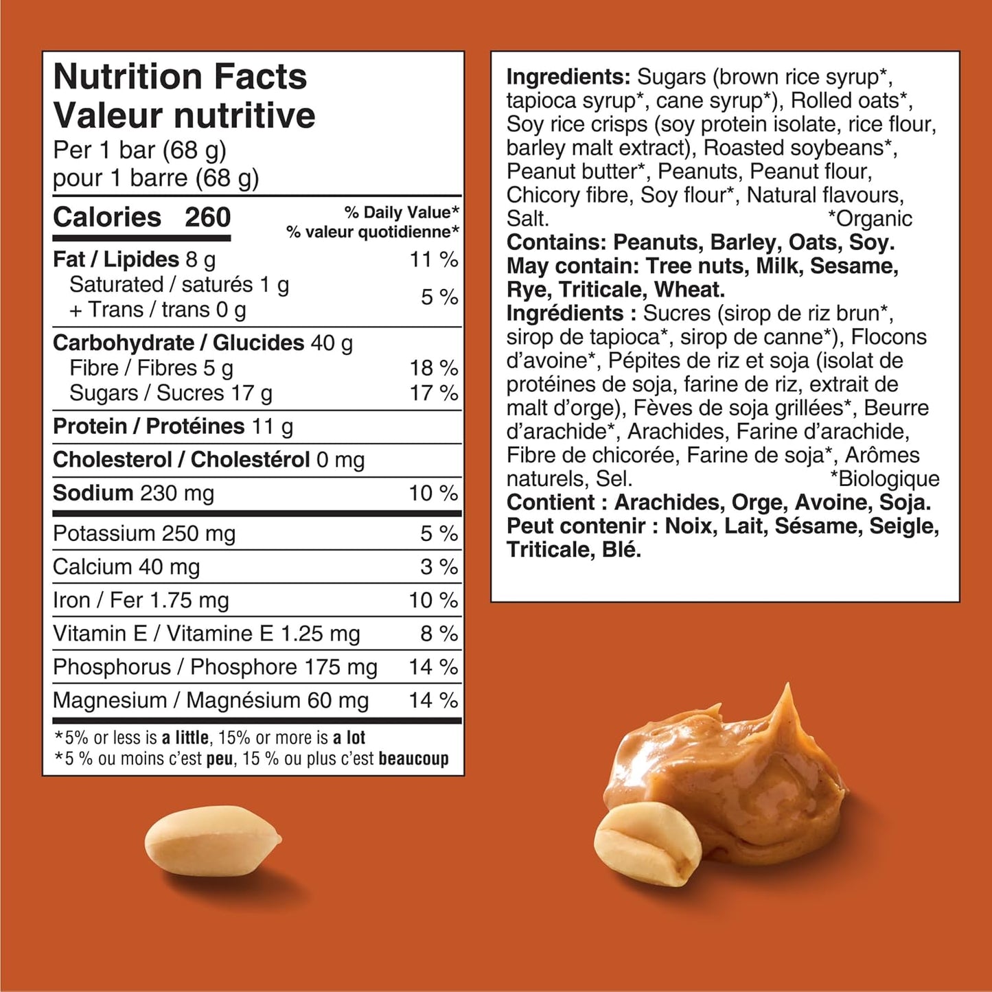 Clif Bar, Energy Bars, Crunchy Peanut Butter, 680 g (Pack of 10)