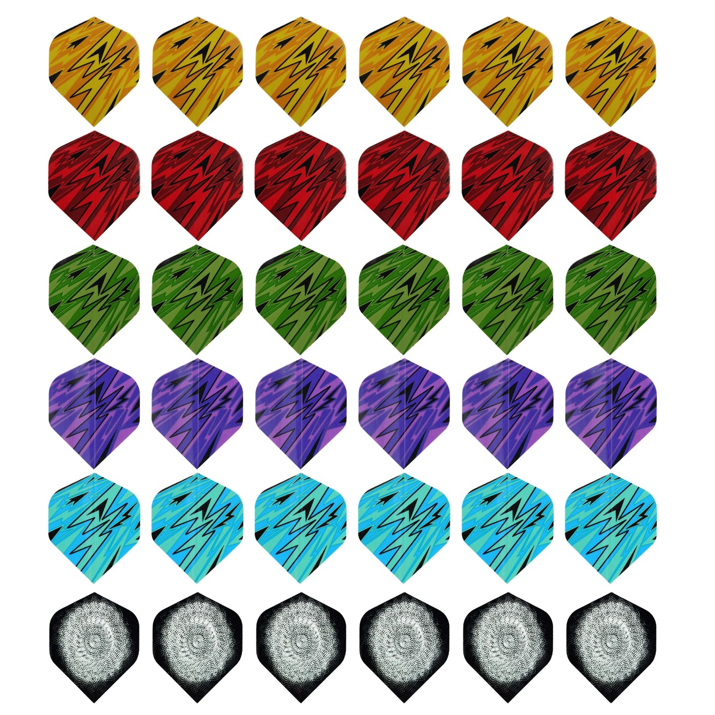 Huanqu113 Dart Accessories Set Includes: 36 Dart Flights, 36 Dart Shafts, 5 Dart Flight Protectors, 36 Spring Rings, Suitable for All Dart Players.