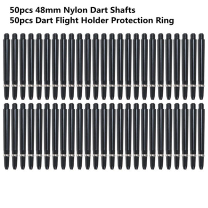 50Pcs/lot 48mm Nylon Dart Shafts 2BA Screw Thread Plastic Darts Rod Stems Darts Accessories For 2BA Screw Thread Standard