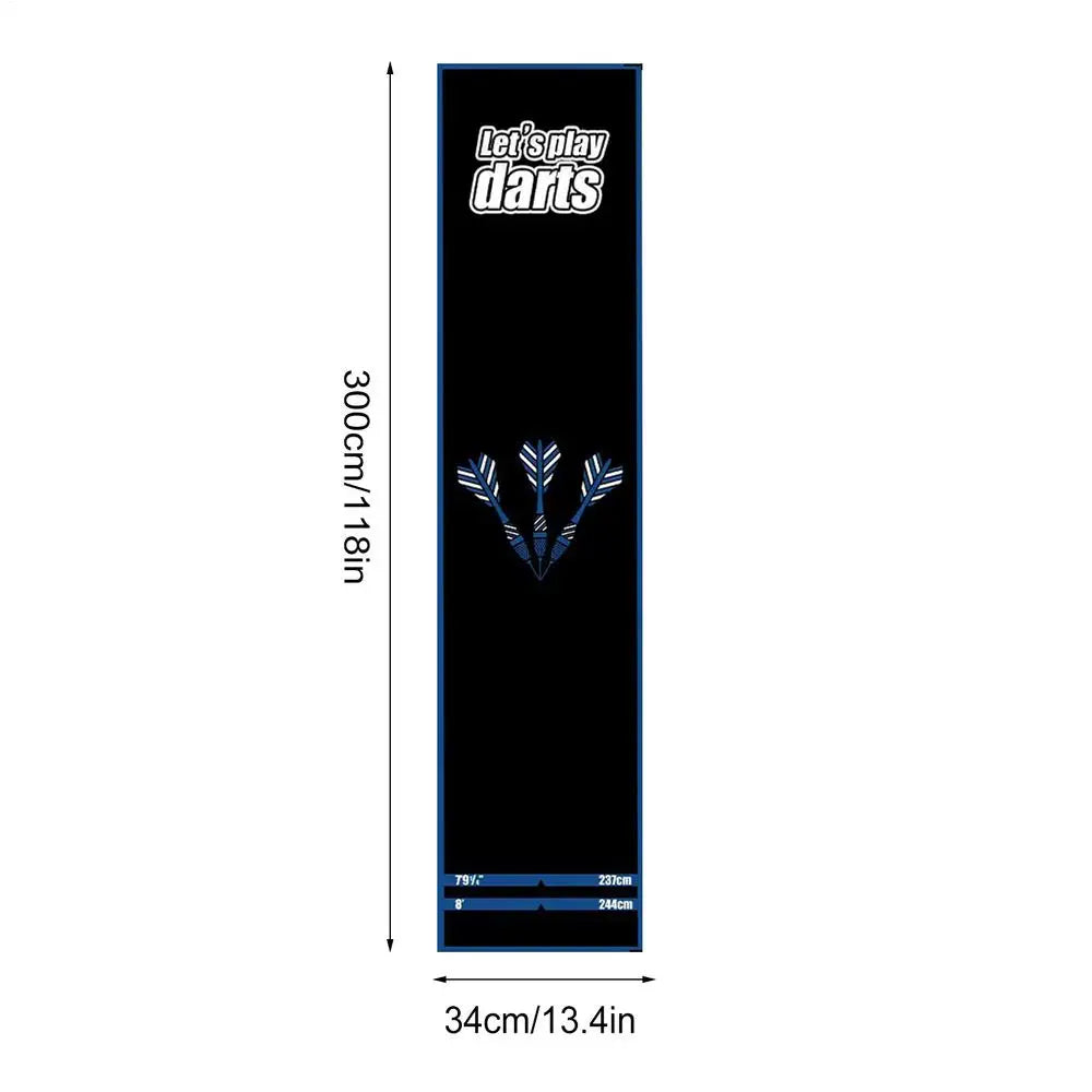 Dart Mat Non Slip Darts Mat Checkouts with Throw Lines Heavy Duty Dart Points and Flooring Protector for Game Room Office Sports