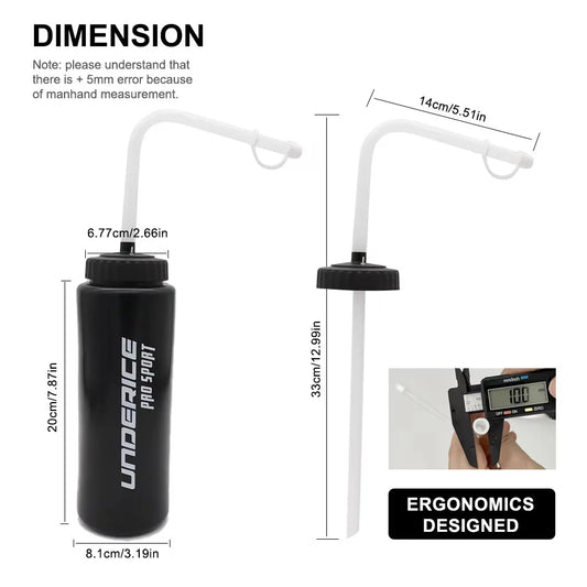 UICE Ice Hockey Water Bottle 5pcs Set Sports Water Bottle BPA Free Long Mouth/Bent Pipe/Short Mouth Hockey Accessories