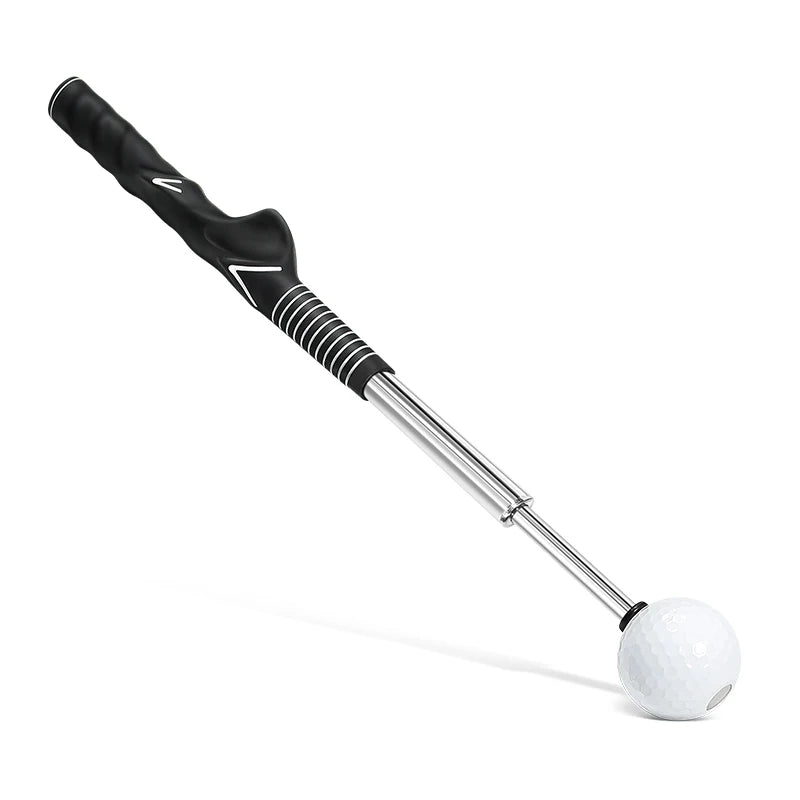 Golf Left and Right Hands Telescopic Swing Trainer Posture Corrector Practice Golf Swing Practice Telescopic Rod Trainer