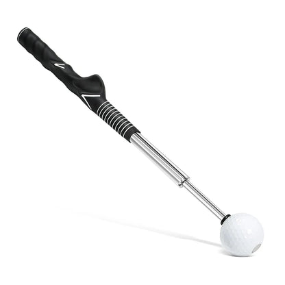 Golf Left and Right Hands Telescopic Swing Trainer Posture Corrector Practice Golf Swing Practice Telescopic Rod Trainer