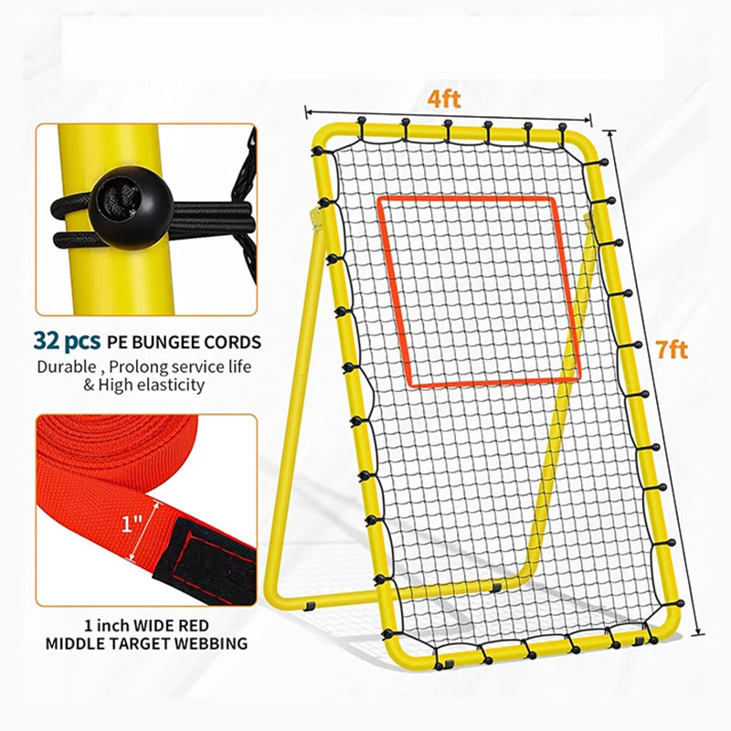Multi-Sport Training Equipment Volleyball Baseball Tennis Football Lacrosse Rebound Practice Nets Metal Yellowpromote sales