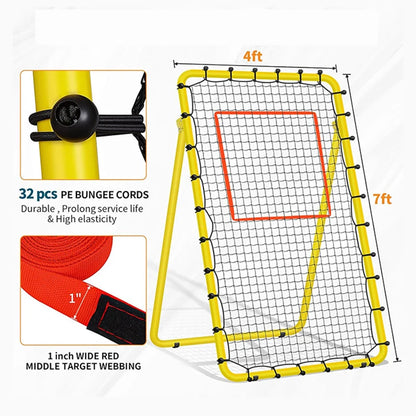 Multi-Sport Training Equipment Volleyball Baseball Tennis Football Lacrosse Rebound Practice Nets Metal Yellowpromote sales