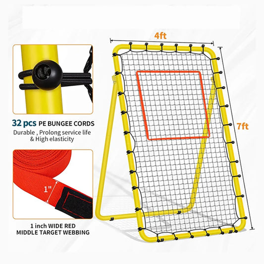 Multi-Sport Training Equipment Volleyball Baseball Tennis Football Lacrosse Rebound Practice Nets Metal Yellowpromote sales