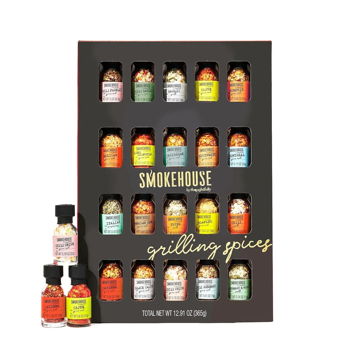 20 Mini BBQ Rubs & Seasonings Variety Pack, Grilling Spice Set Gift for Dad