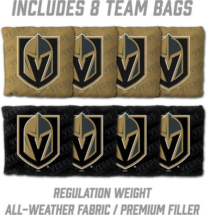 YouTheFan NHL Vegas Golden Knights 2’ x 4’ Professional Wood Cornhole Game with Logo Bags