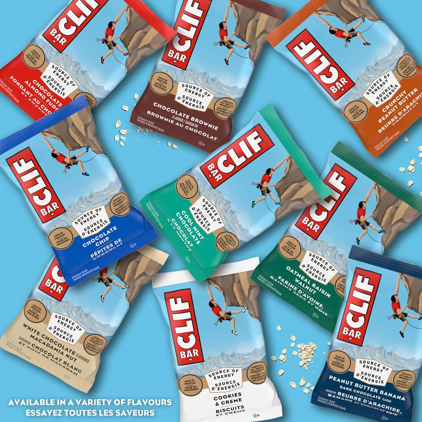 Clif Bar Energy Bars, Chocolate Almond Fudge, 680 g (Pack of 10)