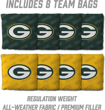 YouTheFan NFL Green Bay Packers 2' x 3' Wood Cornhole Game with Logo Bags