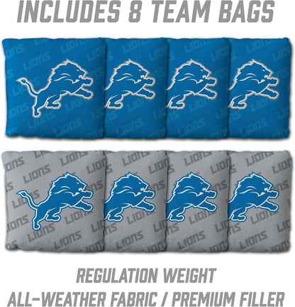 YouTheFan NFL Detroit Lions 2' x 3' Wood Cornhole Game with Logo Bags