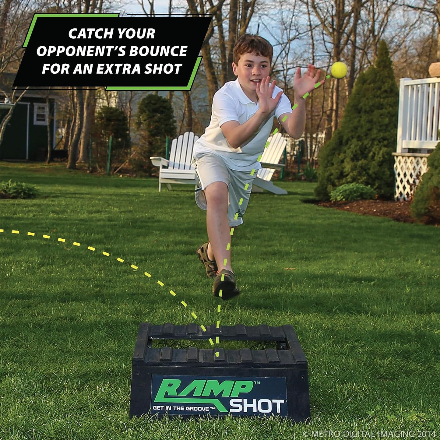 Vivere RampShot Outdoor Toss Game Set with 2 Ramps & 4 Balls