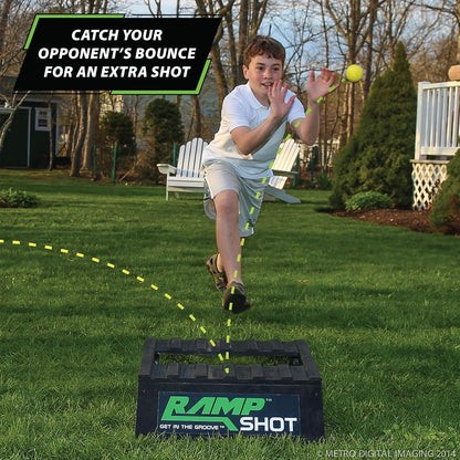 Vivere RampShot Outdoor Toss Game Set with 2 Ramps & 4 Balls