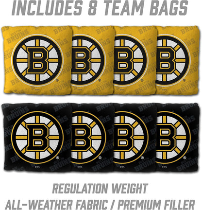 YouTheFan NHL Boston Bruins 2’ x 4’ Professional Wood Cornhole Game with Logo Bags