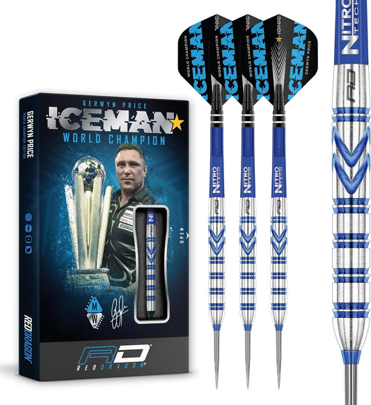 Gerwyn Price 24g Tungsten Darts Set with Flights and Stems