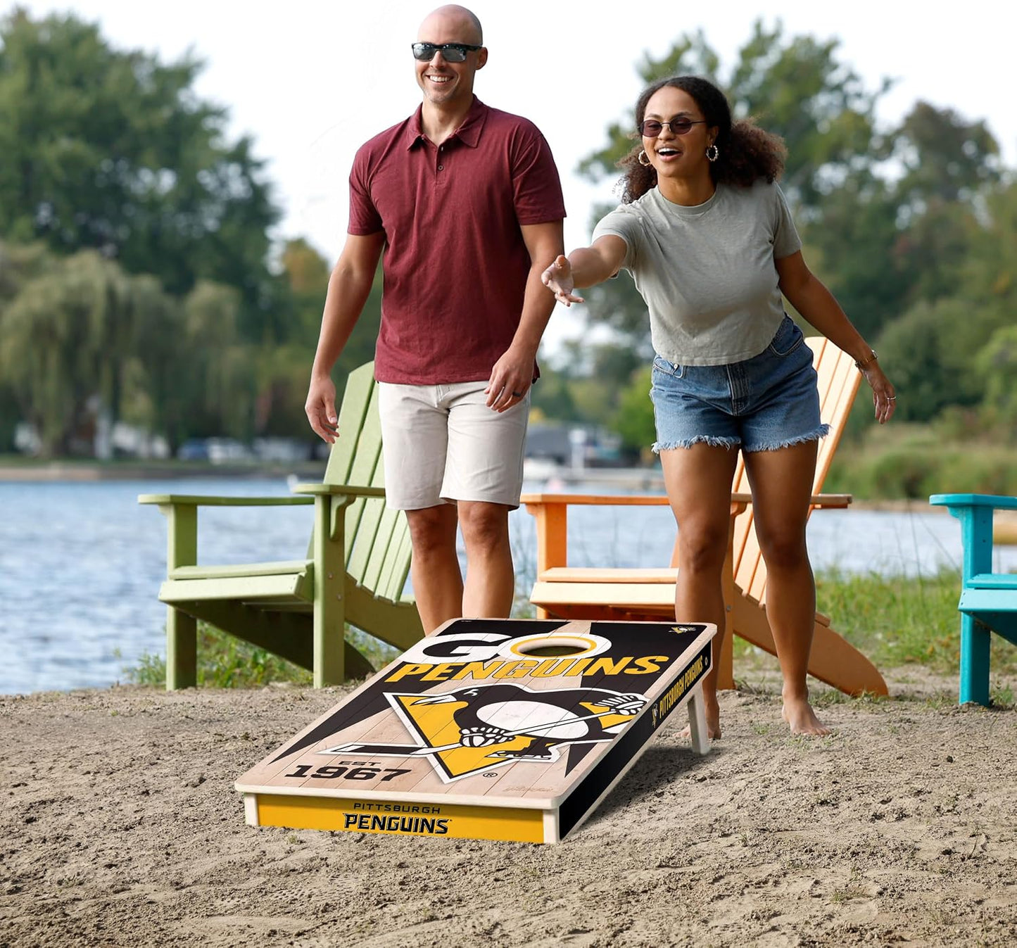 YouTheFan NHL Pittsburgh Penguins 2’ x 4’ Cornhole Game