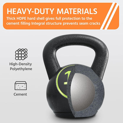 Yaheetech 50 LBS kettlebell set, Include 5lb, 10lb, 15lb, 20lb