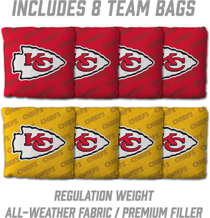 YouTheFan NFL Kansas City Chiefs 2' x 3' Wood Cornhole Game with Logo Bags