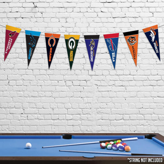 Rico Industries NFL Complete Felt Mini Pennant Set – All 32 Teams (4" x 9")
