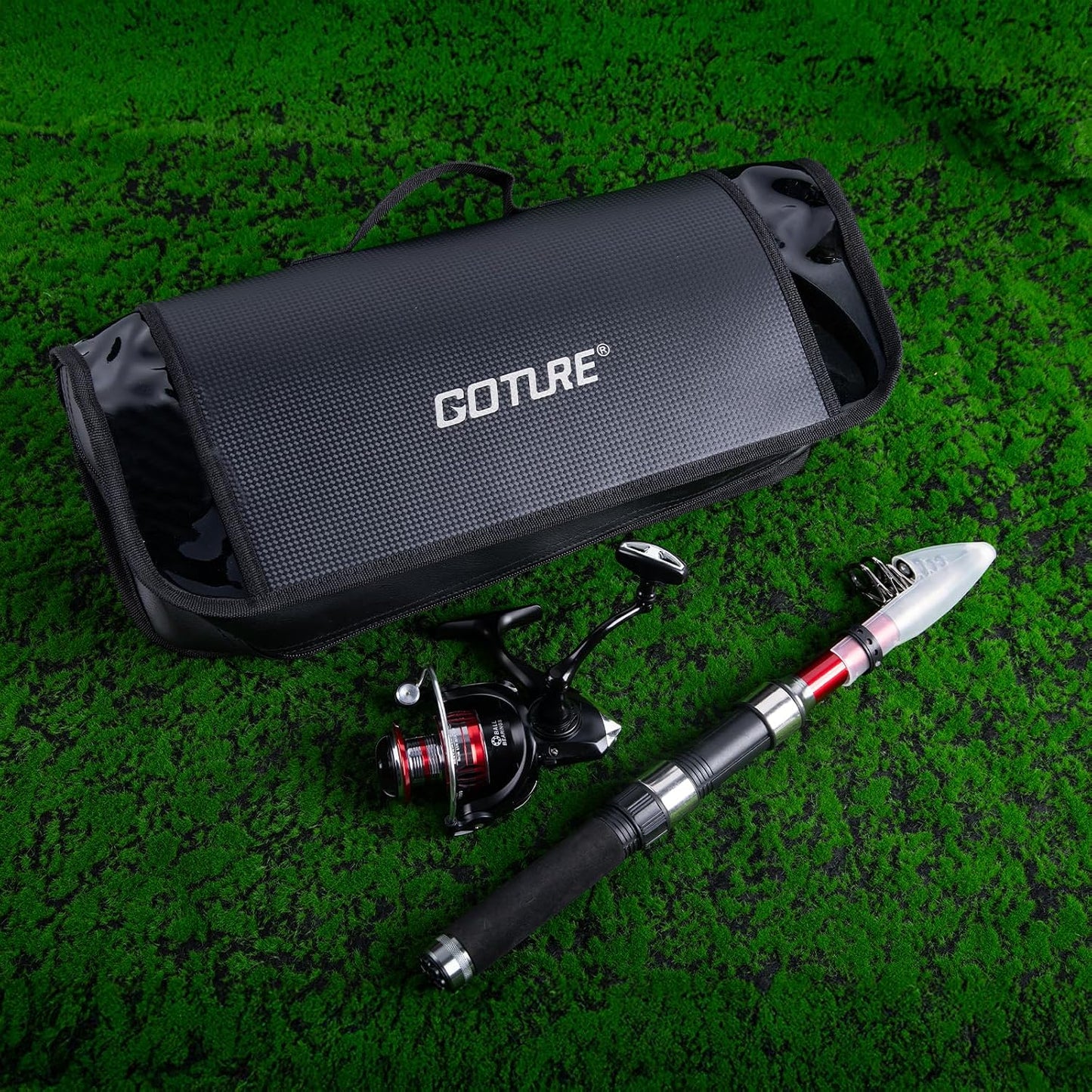 Goture Telescopic Fishing Rod & Spinning Reel Combo w/Bag