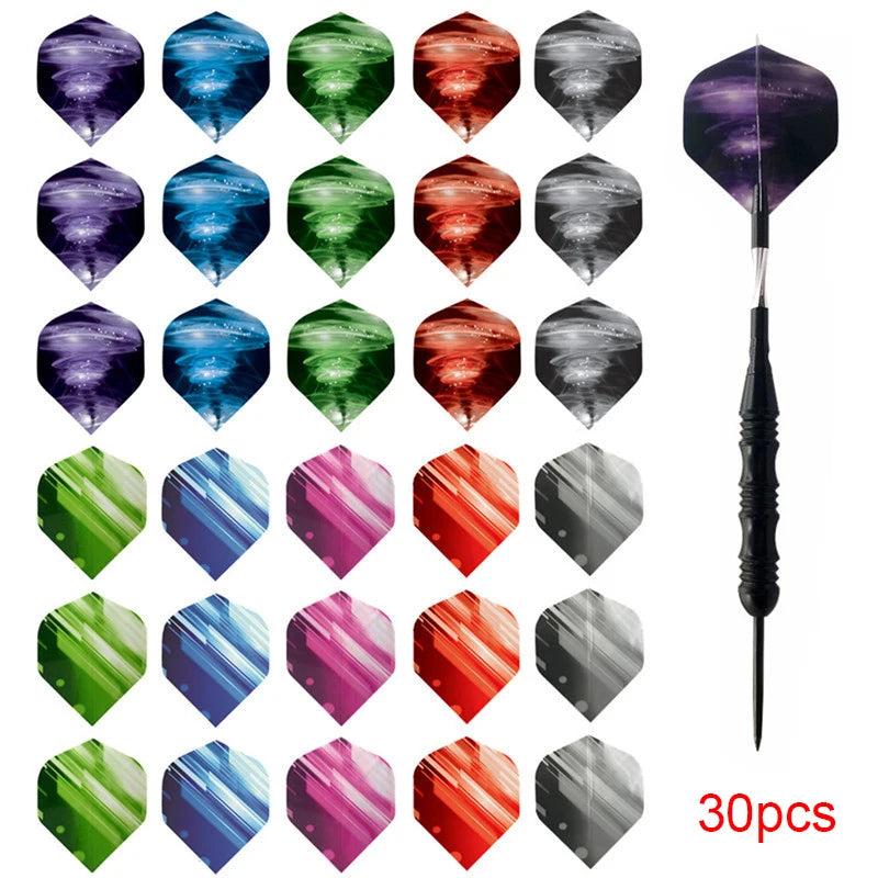 30Pcs/set Professional Darts Accessories Flights High Quality Dart Wing Plastic Waterproof Dart Flights Flechette