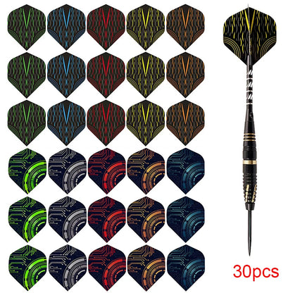 30Pcs/set Professional Darts Accessories Flights High Quality Dart Wing Plastic Waterproof Dart Flights Flechette