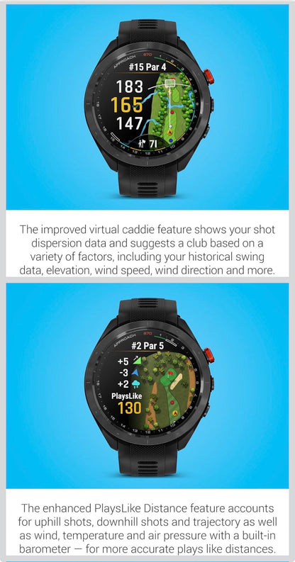 Garmin Approach® S70, Premium GPS Golf Smartwatch, 47mm