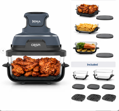 Build Your Own Ninja Crispi™ 4-in-1 Portable Glass Air Fryer Cooking System, Cyberspace