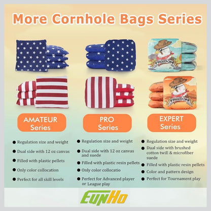 EunHo Cornhole Bags Drable Cornhole Bean Bags