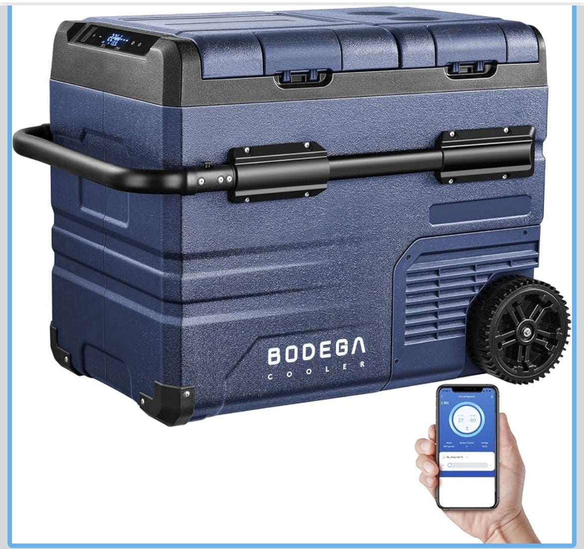BODEGACOOLER 12V Portable Refrigerator Dual Zone 48 Quart