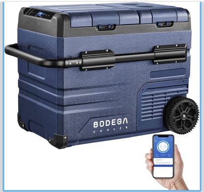 BODEGACOOLER 12V Portable Refrigerator Dual Zone 48 Quart